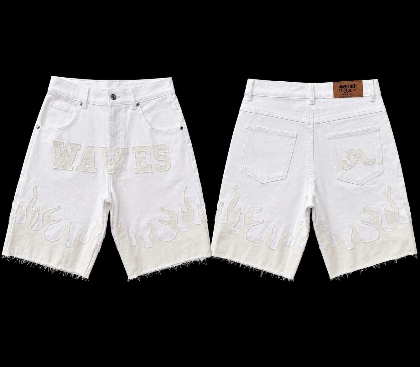 (4 Colors) Denim on Denim WAVES Shorts..