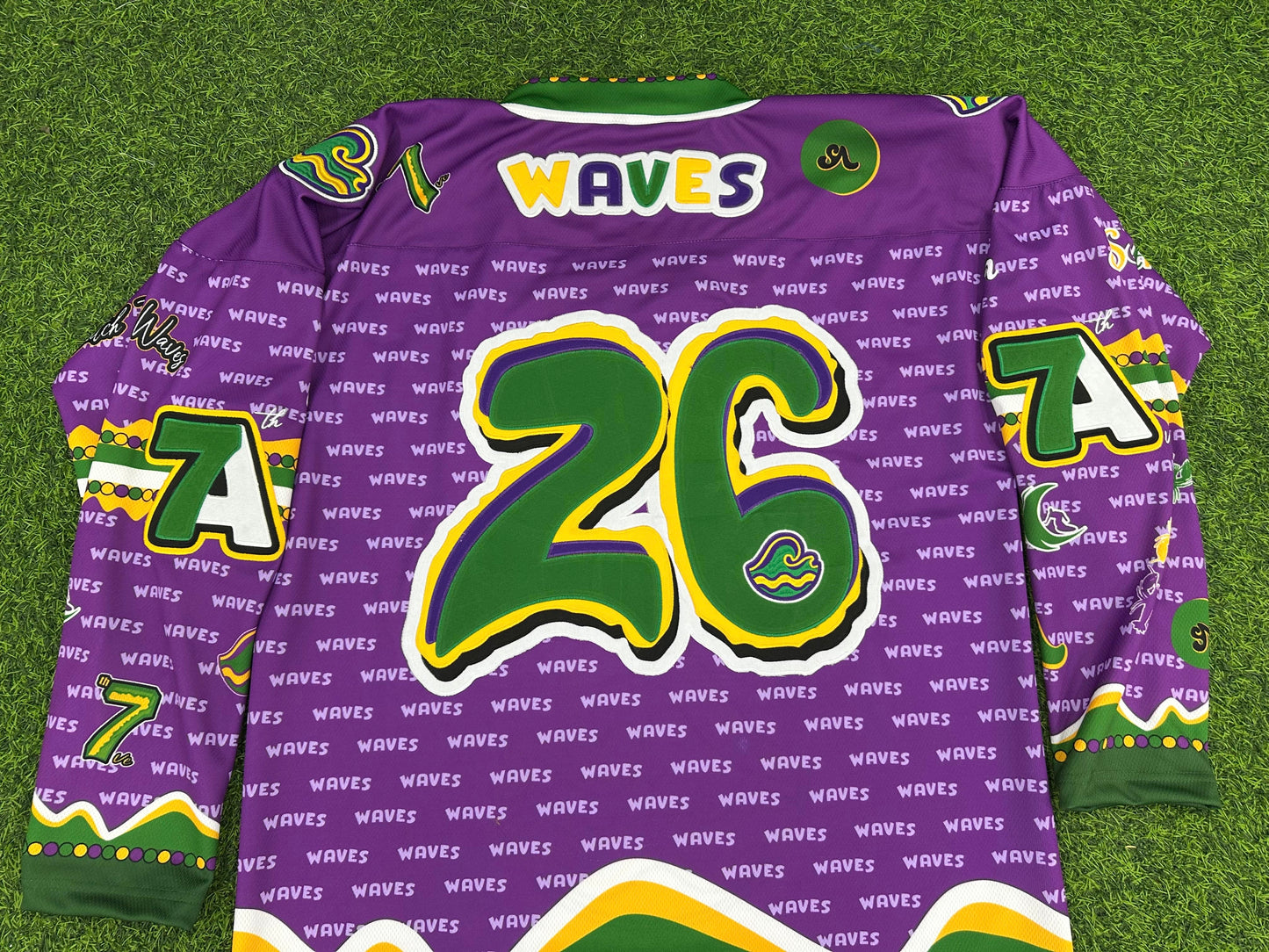 Kids Unisex Waves Hockey Jersey (Embroidered)