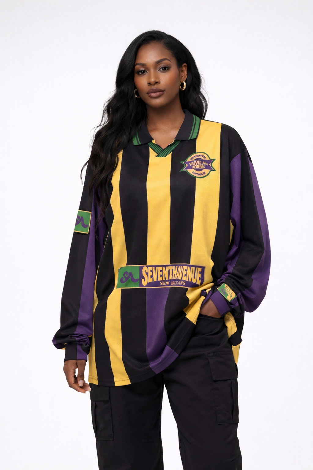 Unisex Adults Seventh Ave Waves “WAVES 26” Long Sleeve Soccer Jersey