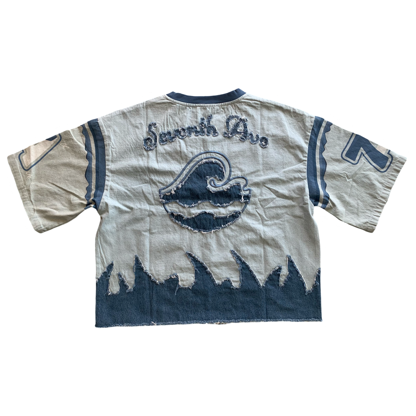 Wavy Crop Distressed (Denim/Denim)