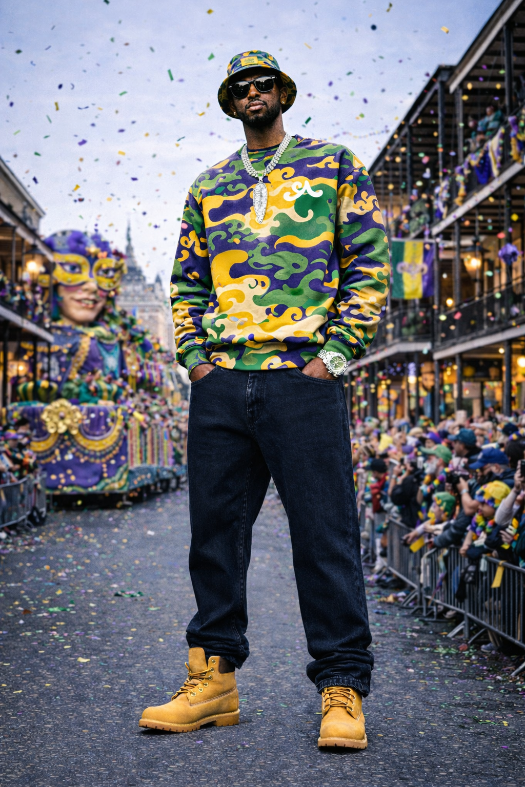 Camo Signature Waves Crewneck