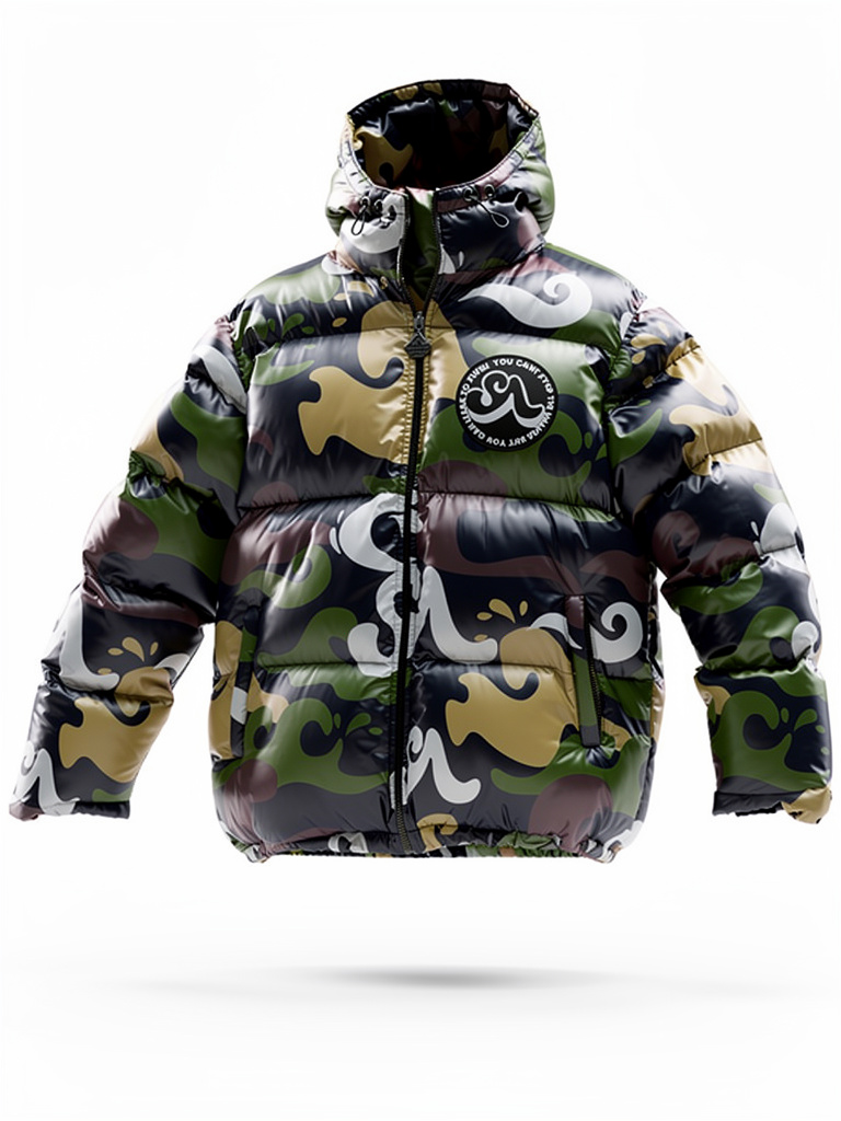Pre-Order Camouflage SA Puffer Jacket (Available for pickup/shipping Jan 15th)