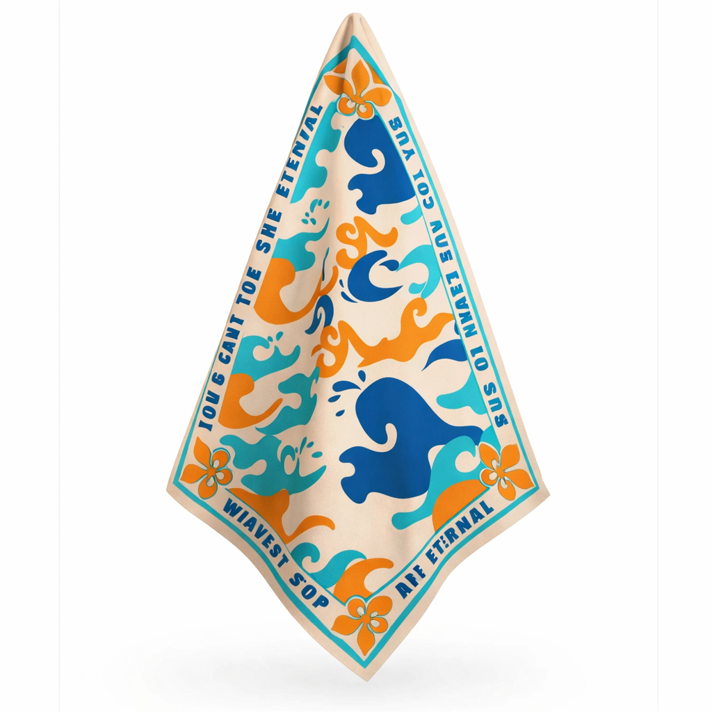 (3 colors) Wave Camo Print Hangerchiefs