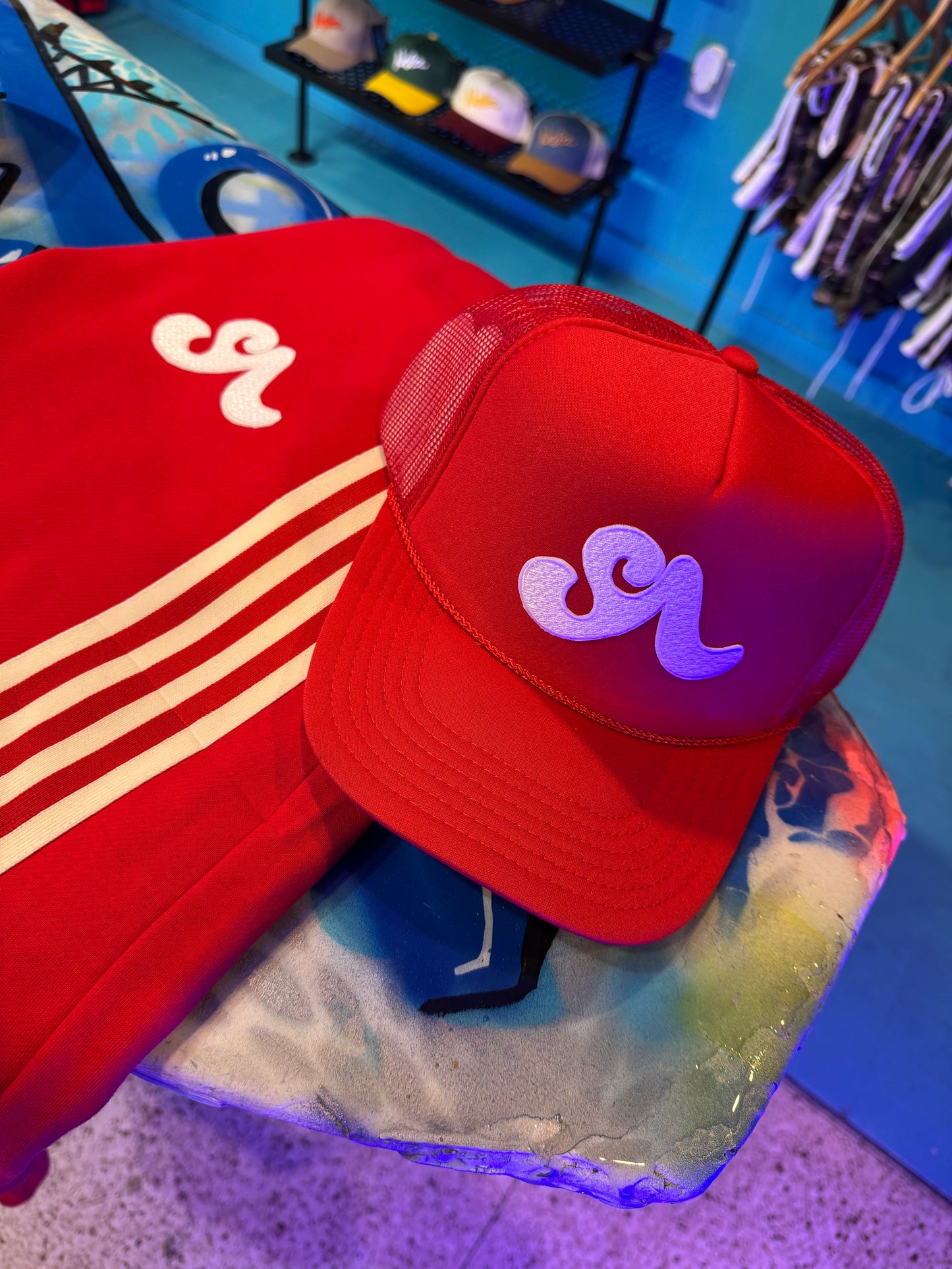 (2 Colors) SA Wave Trucker Hat