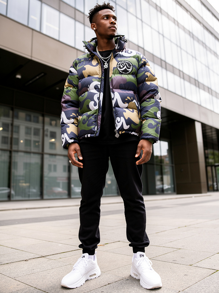 Pre-Order Camouflage SA Puffer Jacket (Available for pickup/shipping Jan 15th)