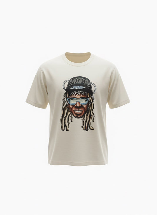 Lil Wayne Signature Avenue T-Shirt Oversized t-shirt..(Order 1 size down for best fit)