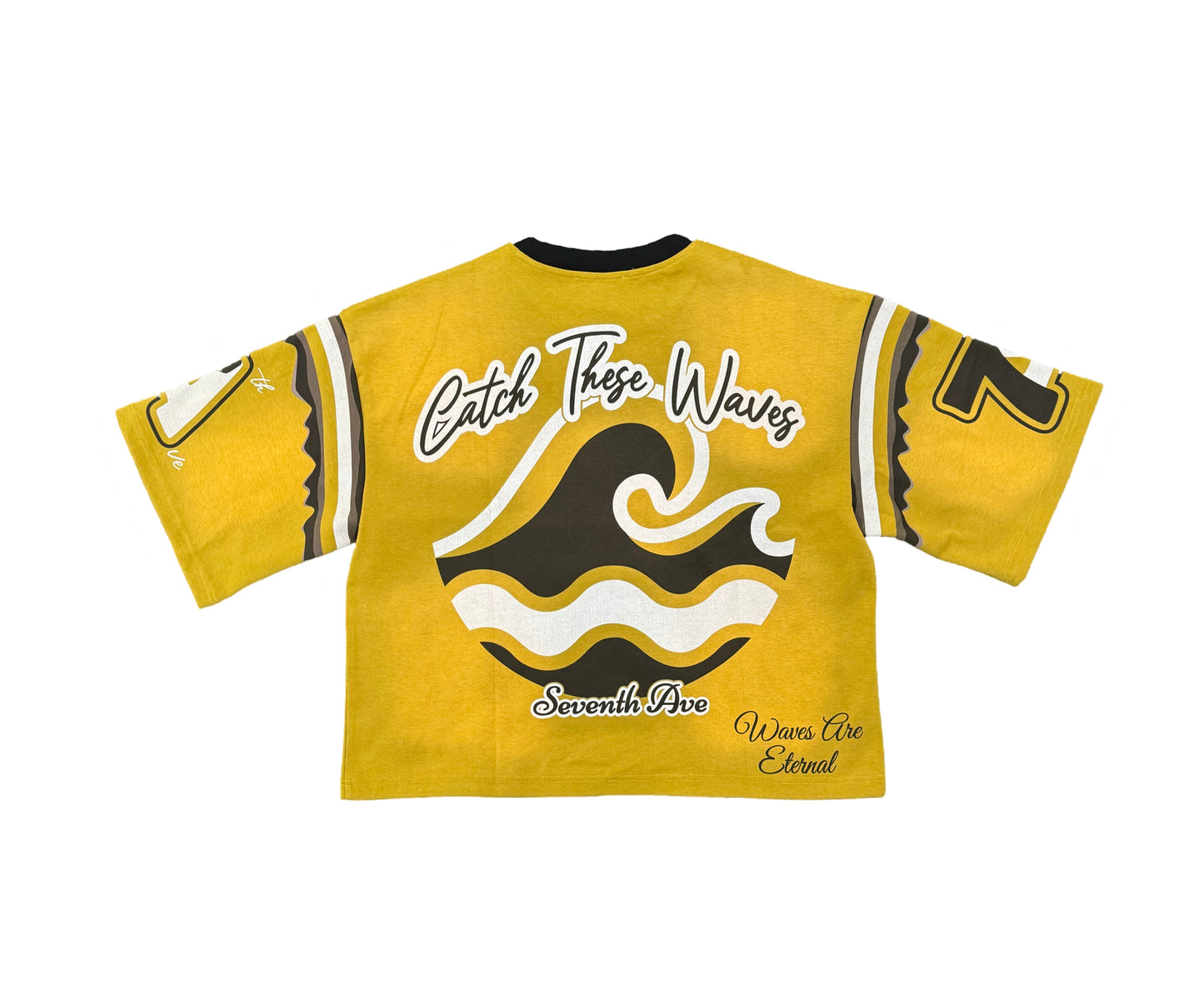 Wavy Crop Jersey T Shirt. (Gold Member Elite) Only 50 Made