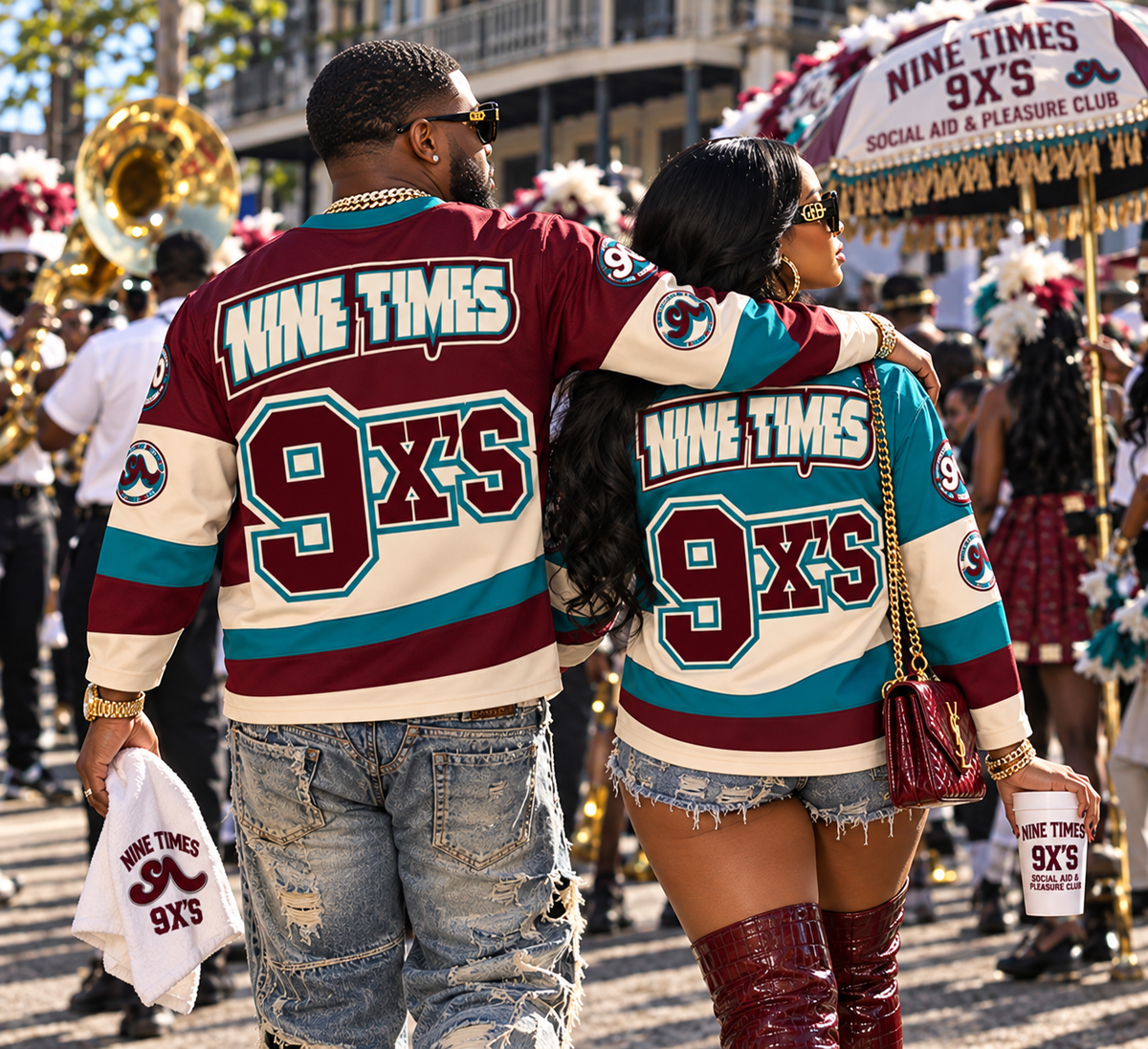 Pre-Order!!! (2 Colors) Adults Unisex 9XS Hockey Jersey (Order One size up for best fit)100% Embroidered (available Nov 10)