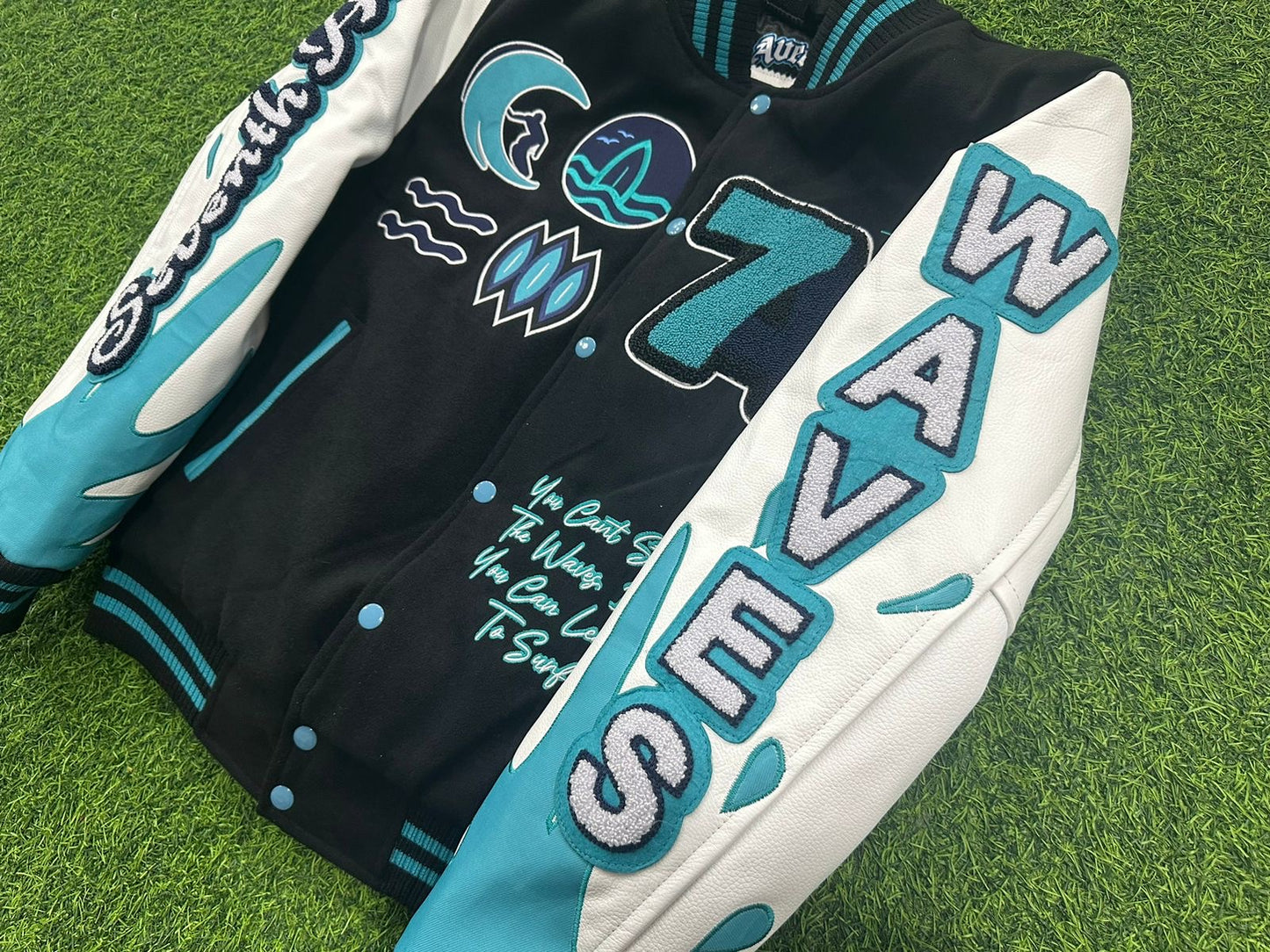 Waves Varsity Letterman Jacket (Pre-Order) Ships out on Nov 10.