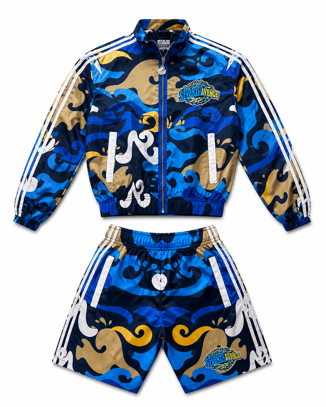 Men's Blue Wave Tracksuit Set