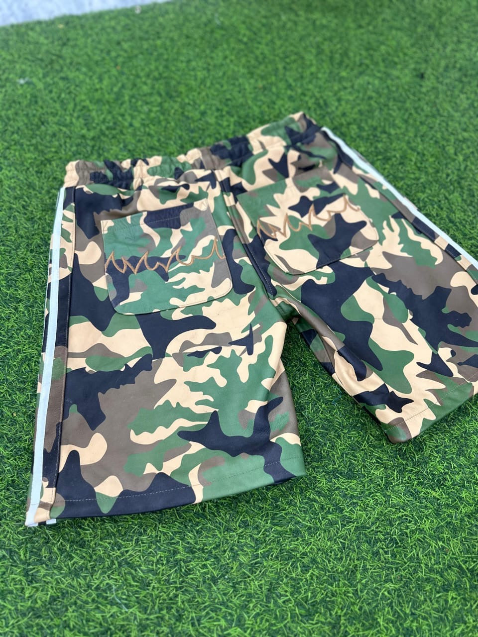 Camoflauge Seventh Ave Leather Sport Shorts