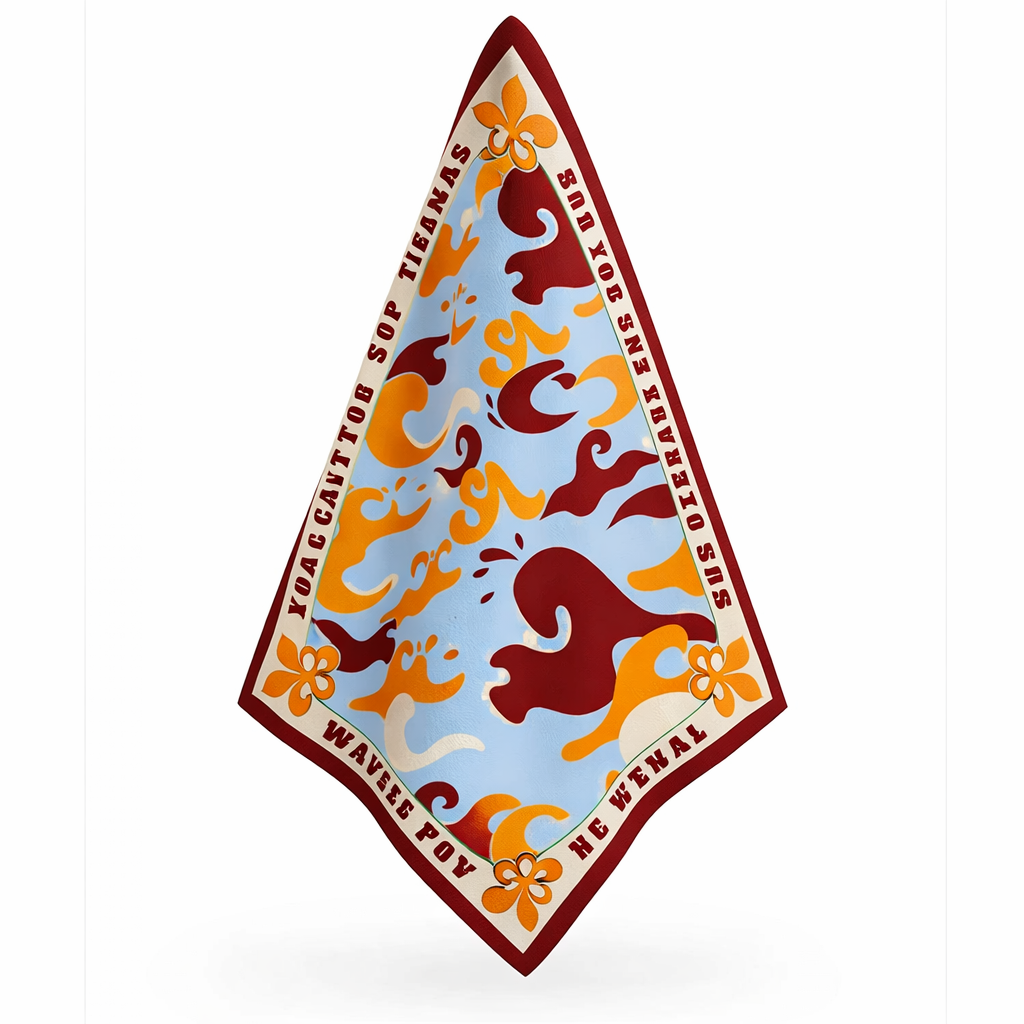 (3 colors) Wave Camo Print Hangerchiefs