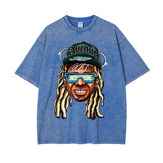 Weezy Avenue T-Shirt (Batik Vintage Light Blue) Ready To Ship