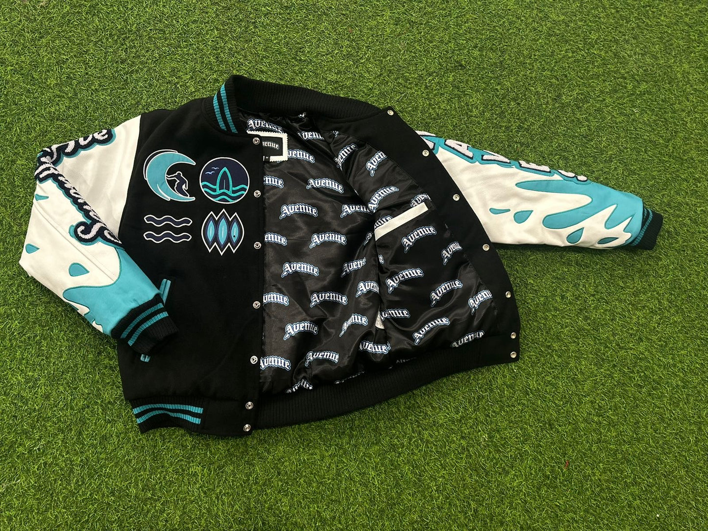 Waves Varsity Letterman Jacket (Pre-Order) Ships out on Nov 10.