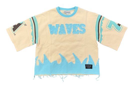 Wavy Crop Distressed (teal)