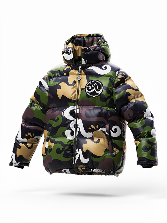 Pre-Order Camouflage SA Puffer Jacket (Available for pickup/shipping Jan 15th)