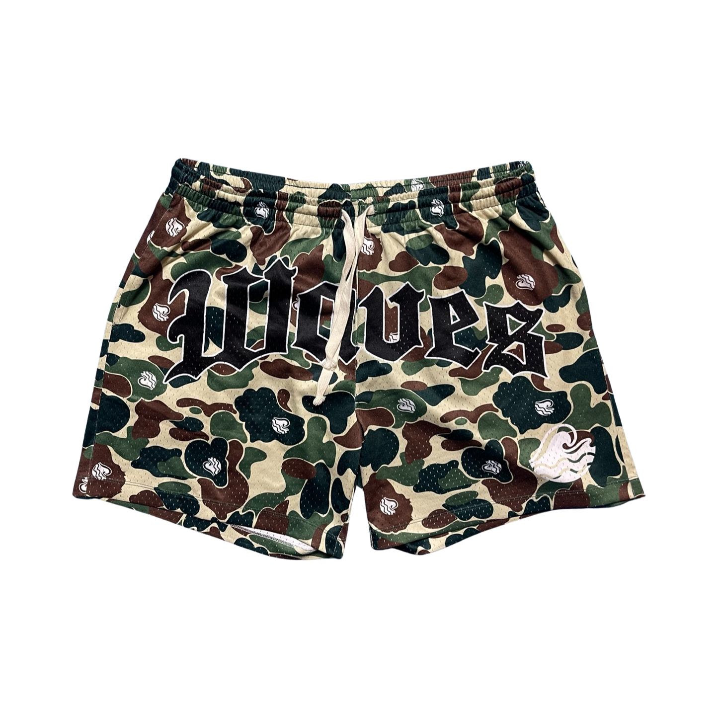 TWO COLORS Army Fatigue/Camouflage Signature "Waves" Shorts. Ready to ship.