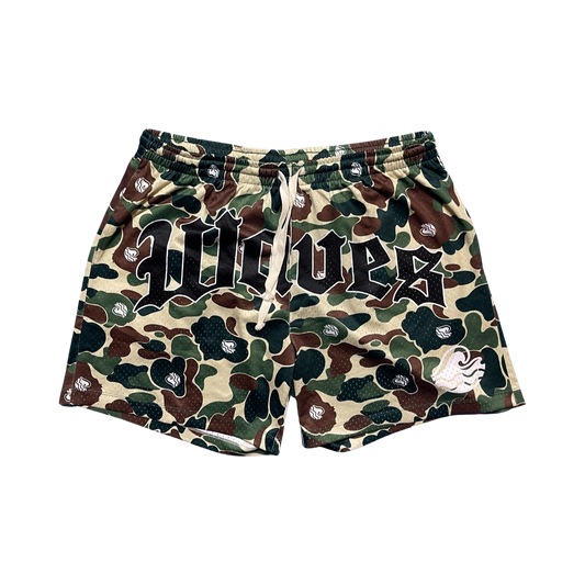 TWO COLORS Army Fatigue/Camouflage Signature "Waves" Shorts. Ready to ship.