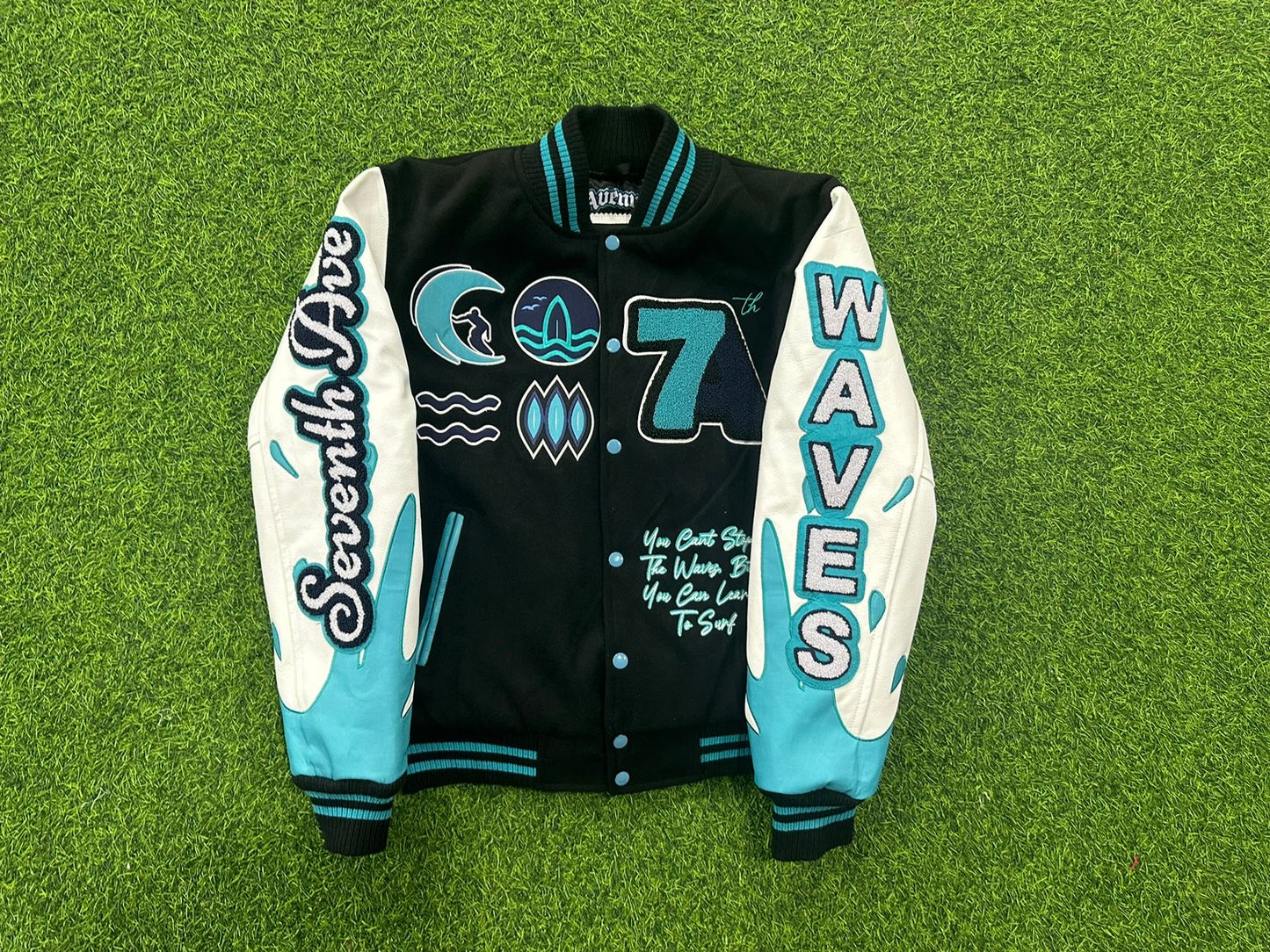 Waves Varsity Letterman Jacket (Pre-Order) Ships out on Nov 10.