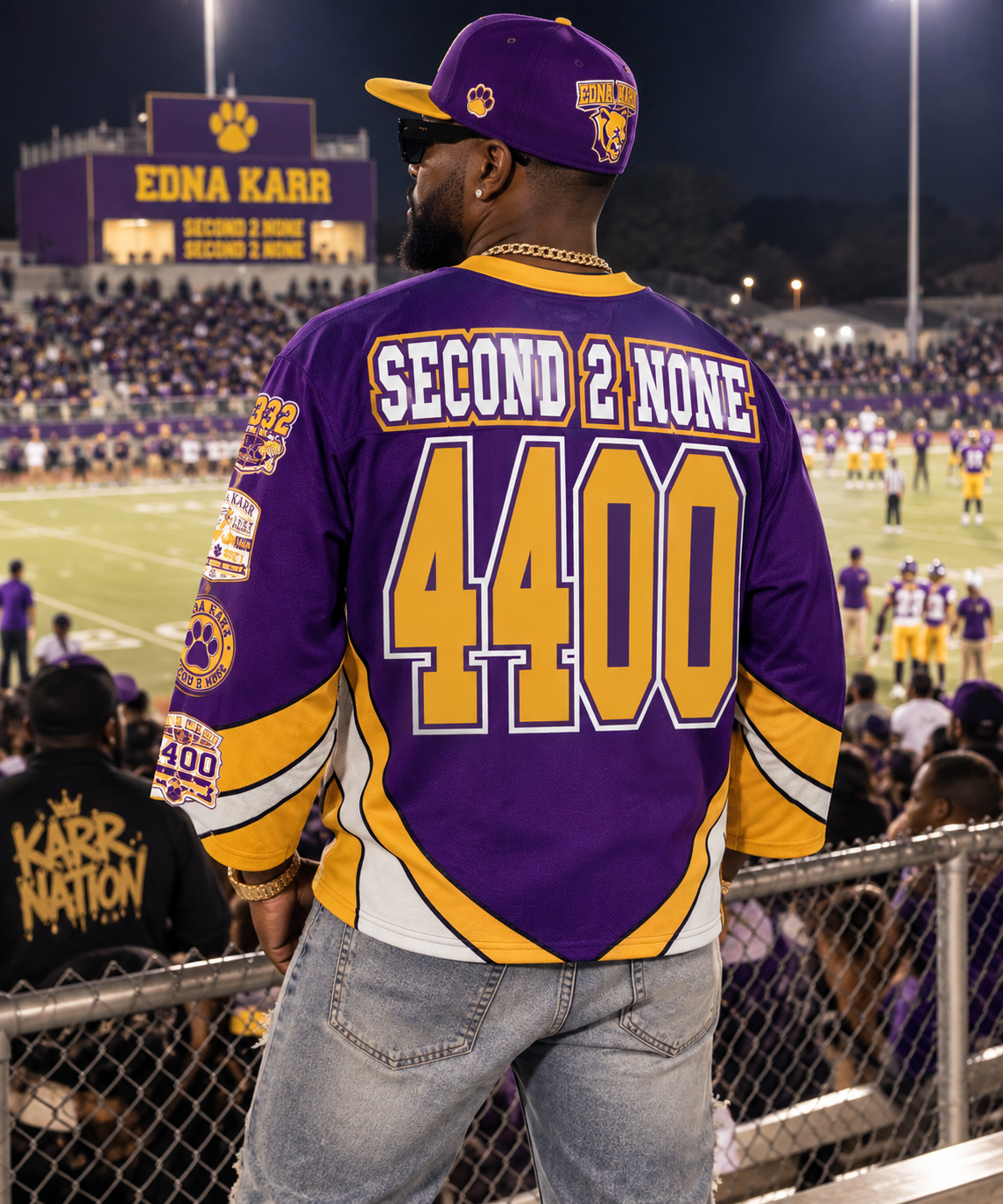 Pre-Order!!! Adults Unisex Edna Karr Hockey Jersey (Order One size up for best fit)100% Embroidered (available Sep 23)