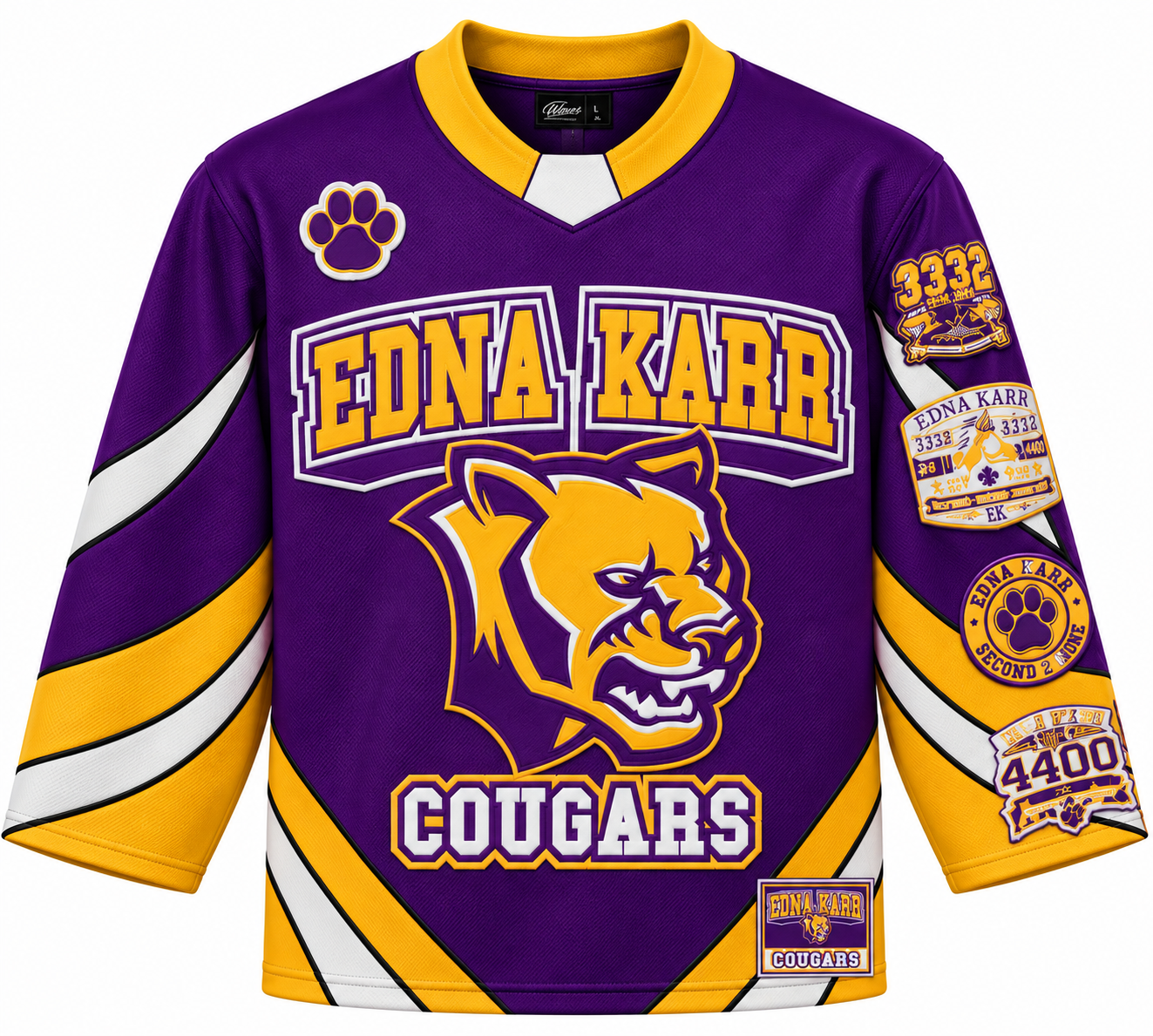 Pre-Order!!! Adults Unisex Edna Karr Hockey Jersey (Order One size up for best fit)100% Embroidered (available Sep 23)