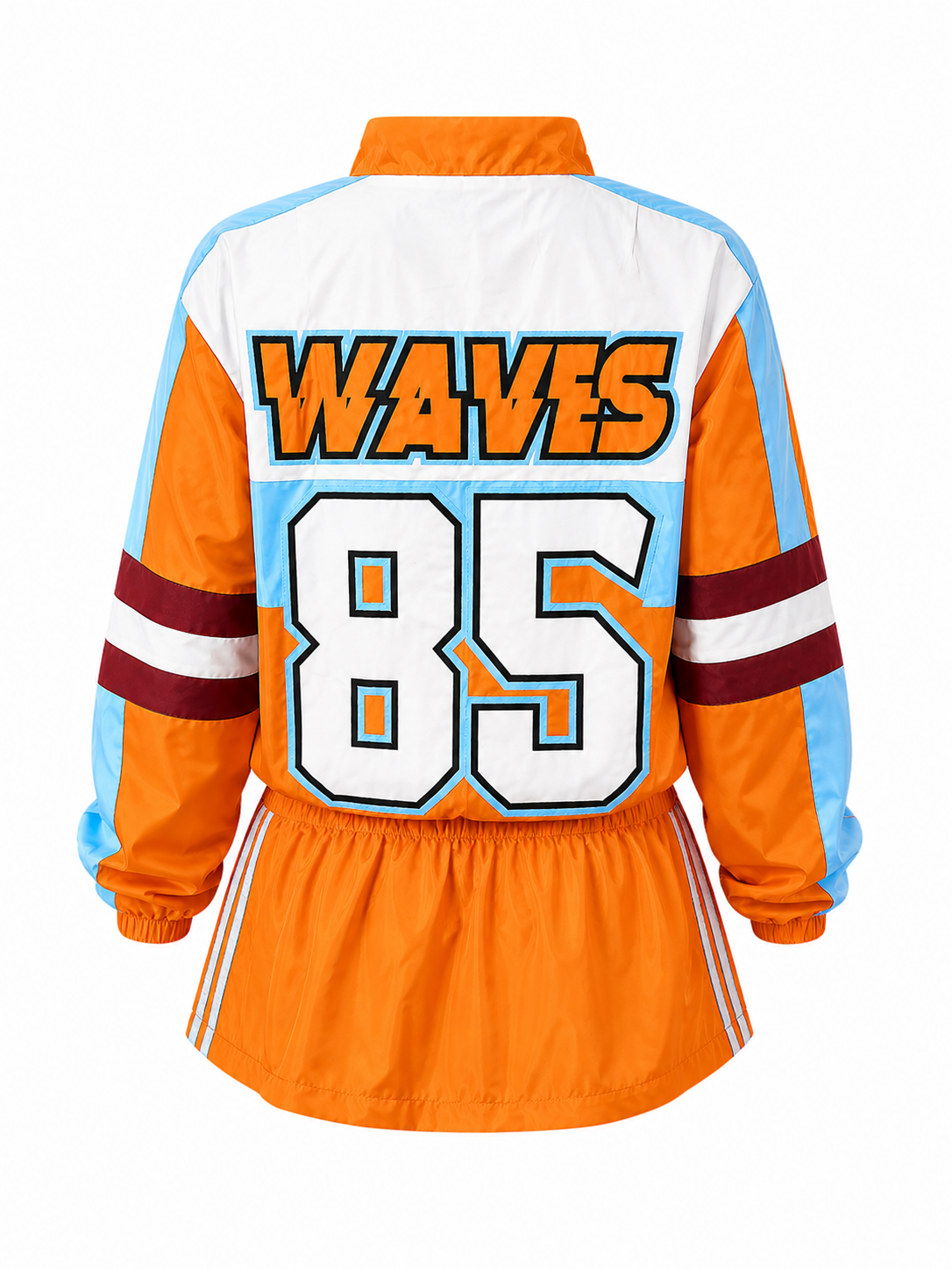 Women's Orange Crush 1 Piece Tracksuit skirt combo