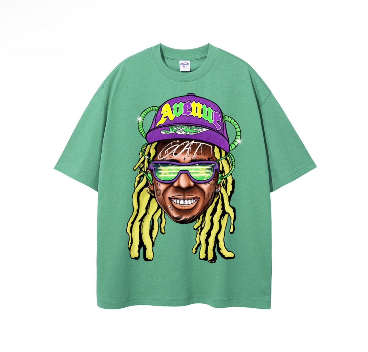 Weezy Avenue Mardi Gras T-Shirt. Available ready to ship. Local pick up or delivery available