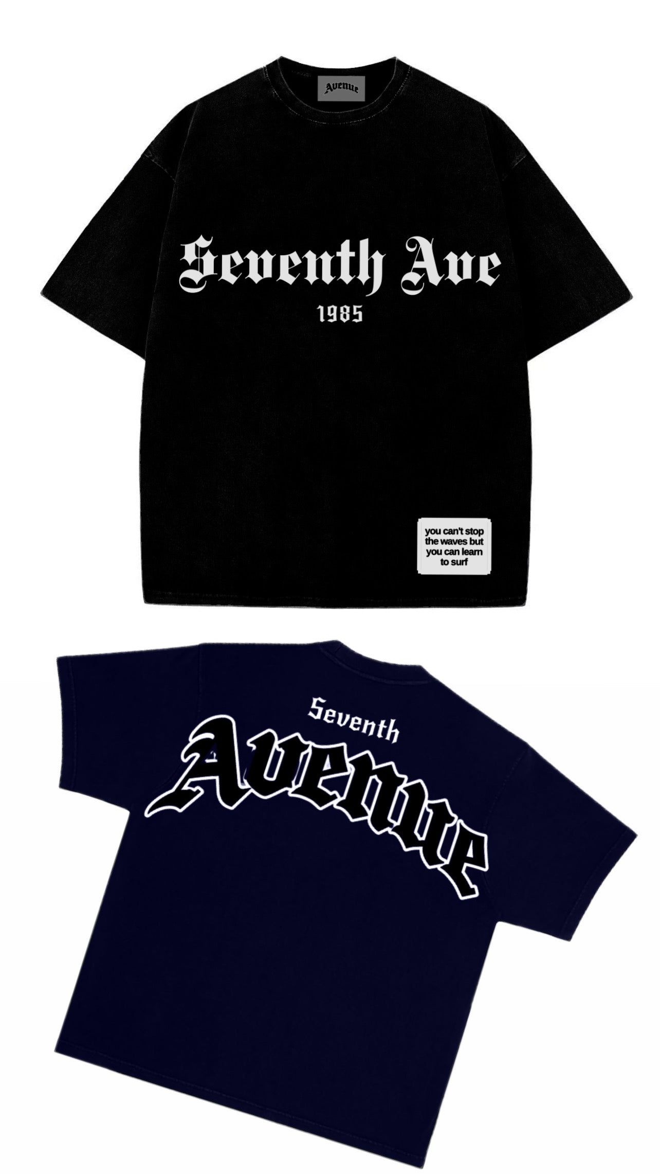 Seventh Ave Signature Black T-Shirt. Available ready to ship.